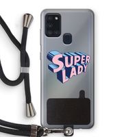 Superlady: Samsung Galaxy A21s Transparant Hoesje met koord