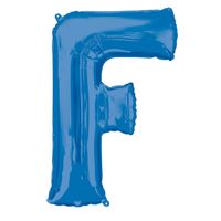 Folieballon Blauwe Letter 'F' groot