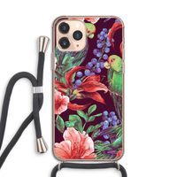 Papegaaien: iPhone 11 Pro Transparant Hoesje met koord
