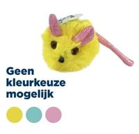 FOFOS PLUCHE MUIS MET GLITTERSTAART