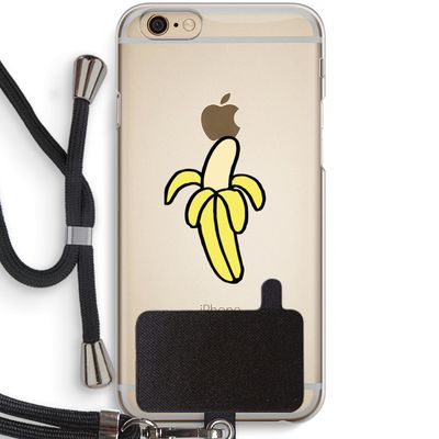 Banana: iPhone 6 / 6S Transparant Hoesje met koord