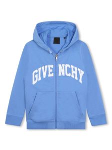 Givenchy Kids veste en coton mélangé imprimé - Bleu