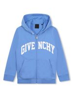 Givenchy Kids logo-print cotton-blend jacket - Bleu