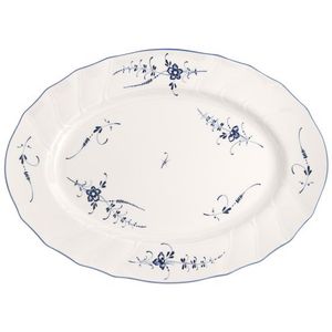 Villeroy & Boch 1023412910 serveerschotel Serveerbord Porselein Blauw, Wit Ovaal