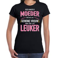 Deze kanjer is moeder net als een gewone vrouw maar dan veel leuker cadeau t-shirt zwart voor dames - thumbnail