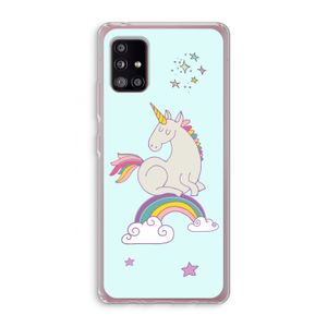 Regenboog eenhoorn: Samsung Galaxy A51 5G Transparant Hoesje