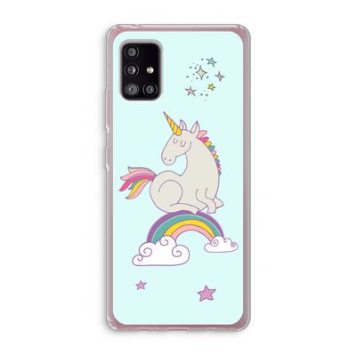 Regenboog eenhoorn: Samsung Galaxy A51 5G Transparant Hoesje