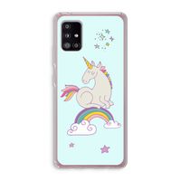 Regenboog eenhoorn: Samsung Galaxy A51 5G Transparant Hoesje