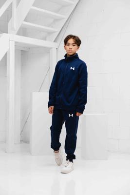 Under Armour Rival Knit Trainingspak Kids Donkerblauw - Maat 140 - Kleur: Donkerblauw | Soccerfanshop