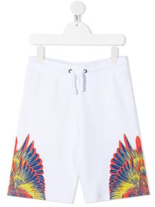 Marcelo Burlon County Of Milan Kids short de sport à imprimé ailes - Blanc