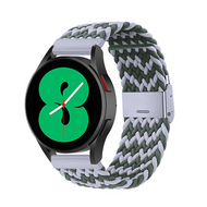 Braided nylon bandje - Groen / grijs - Samsung Galaxy watch 7 - 40mm / 44mm - thumbnail