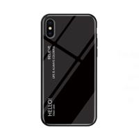 Kleurovergang glas Case voor iPhone X/XS (zwart)