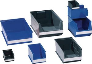 Lockweiler Magazijnbak | L500/450xB310xH200 mm | PE-regeneraat grijs | 10 stuks - 19100214 19100214