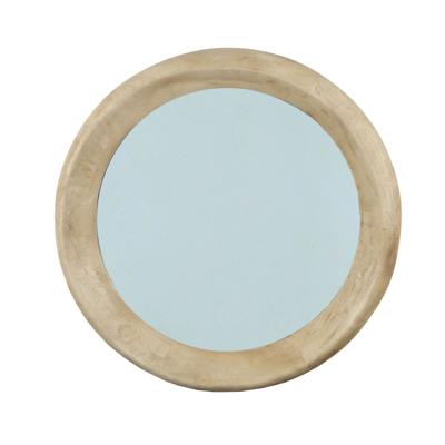 Noam Natuurlijke Mango Houten Ronde Spiegel L