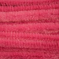 10x Hobbymateriaal chenillegaren roze 14 mm x 50 cm   -