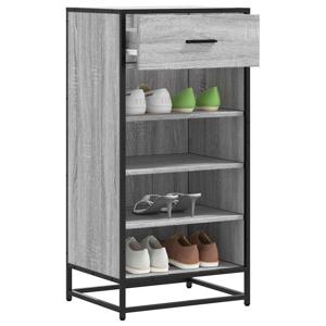 VidaXL Schoenenrek 48x38x97,5 cm bewerkt hout grijs sonoma eikenkleur