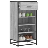 VidaXL Schoenenrek 48x38x97,5 cm bewerkt hout grijs sonoma eikenkleur