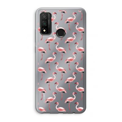 Flamingoprint groen: Huawei P Smart (2020) Transparant Hoesje