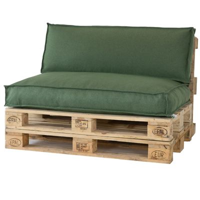 2L Home & Garden Palletkussenset Metro Lounge Olijf - 2 delige set