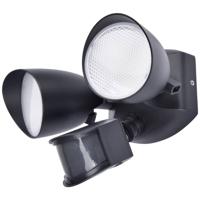 Lutec SHRIMP + PIR 7622222012 LED-buitenlamp met bewegingsmelder (wand) LED LED 23.5 W Zwart