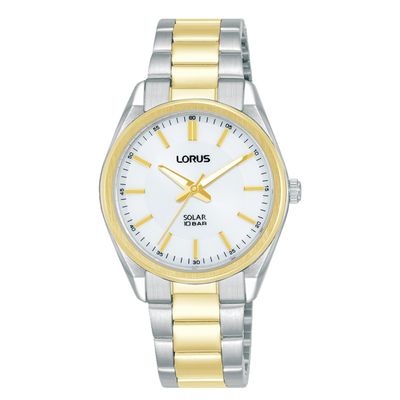 Lorus RY514AX9 Horloge Solar staal zilverkleurig-wit 31 mm