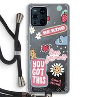 Positivity: Oppo Find X3 Pro Transparant Hoesje met koord