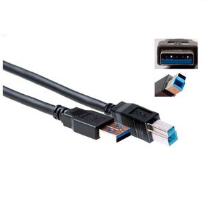 ACT 0.5m USB 3.0 USB-kabel 0,5 m USB 3.2 Gen 1 (3.1 Gen 1) USB A USB B Zwart