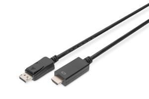 Digitus AK-340303-020-S DisplayPort-kabel DisplayPort / HDMI Adapterkabel DisplayPort-stekker, HDMI-A-stekker 2.00 m Zwart Afgeschermd (drievoudig)