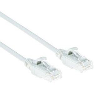 ACT Witte 2 meter LSZH U/UTP CAT6 datacenter slimline patchkabel snagless met RJ45 connectoren