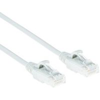 ACT Witte 2 meter LSZH U/UTP CAT6 datacenter slimline patchkabel snagless met RJ45 connectoren