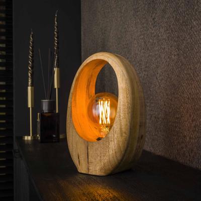 LifestyleFurn Tafellamp 'Laurene' Mangohout, 30cm hoog