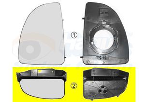 Spiegelglas, buitenspiegel * HAGUS * VAN WEZEL, Inbouwplaats: Links, u.a. fÃ¼r Peugeot, Fiat, CitroÃ«n