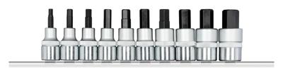 Gedore Dopsleutel-Schroevendraaier Set | 1/2" | 10-Delig | Op Rail - 3300027