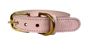 SAZZZ HALSBAND HOND BRAVEHEART CLASSIC LEER LICHTROZE 27-33X2 CM