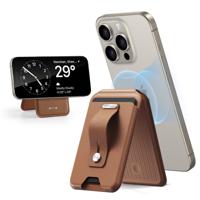 Geo Wallet Stand (HaloLock) with Built-in Find My - Caramel Brown