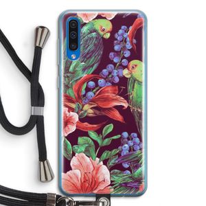 Papegaaien: Samsung Galaxy A50 Transparant Hoesje met koord