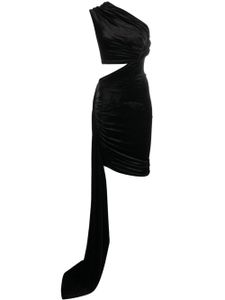 Rick Owens Lilies robe mi-longue en velours à détail drapé - Noir