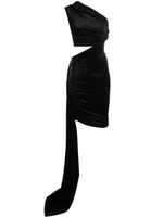 Rick Owens Lilies robe mi-longue en velours à détail drapé - Noir