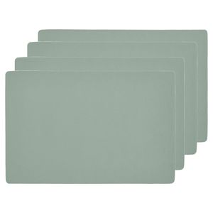 Placemats lederlook - 6x - 45 x 30 cm - mintgroen