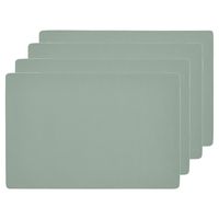 Placemats lederlook - 6x - 45 x 30 cm - mintgroen