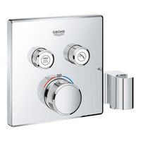 Grohe SmartControl Inbouwthermostaat - 3 knoppen - handdouchehouder - vierkant - chroom 29125000