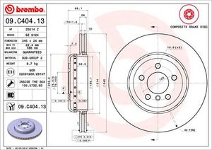 Remschijf BREMBO, Remschijftype: Binnen geventileerd, u.a. für BMW