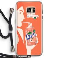 Peach please!: Samsung Galaxy S7 Edge Transparant Hoesje met koord