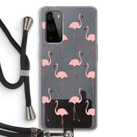 Anything Flamingoes: OnePlus 9 Pro Transparant Hoesje met koord