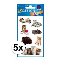5x3 Vellen met kitten stickers - thumbnail