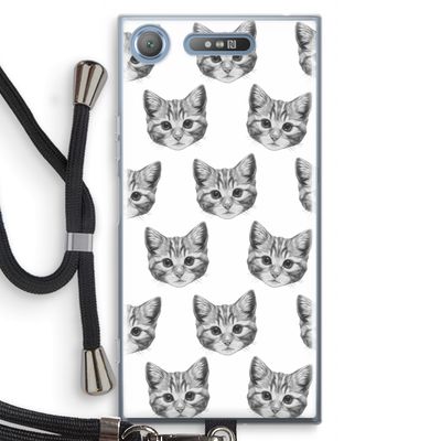 Kitten: Sony Xperia XZ1 Transparant Hoesje met koord