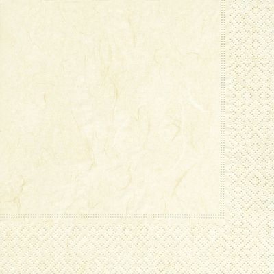 60x luxe tafel diner/lunch servetten 33 x 33 cm creme wit melange 3-laags