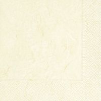 60x luxe tafel diner/lunch servetten 33 x 33 cm creme wit melange 3-laags