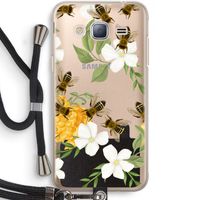 No flowers without bees: Samsung Galaxy J3 (2016) Transparant Hoesje met koord