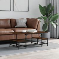Salontafel 100x50,5x40 cm bewerkt hout bruin eikenkleur - thumbnail